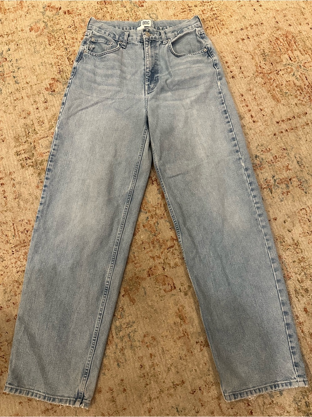 BDG Light Blue High-Rise Wide-Leg Jeans